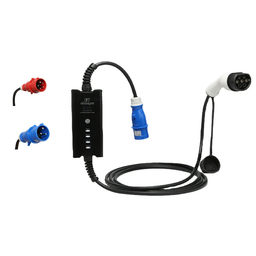 Type 2 Portable Ev Charger 11Kw Cee - Pengisi Daya Mobil Listrik yang Dapat