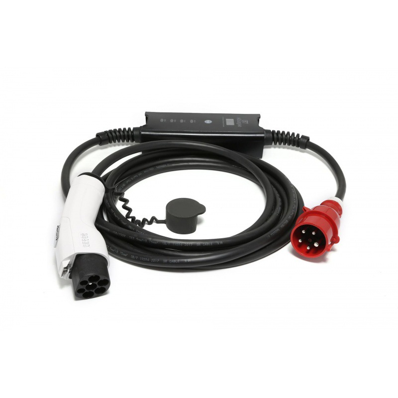 Type 2 Portable Ev Charger 11Kw Cee - Layar Tampilan 16A3P GBT CEE Pengisi